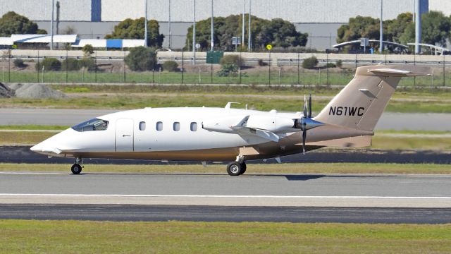 Piaggio P.180 Avanti (N61WC) - Piaggio P180 EVO. N61WC runway 03 YPPH 310719