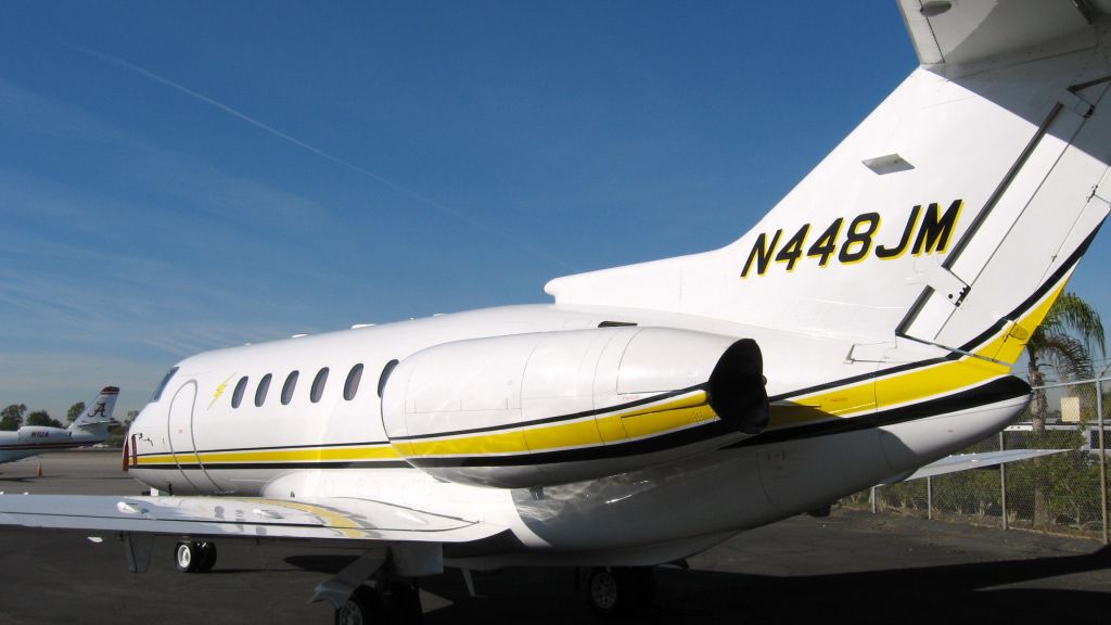 Hawker 800 (N448JM) - parked at Santa Ana