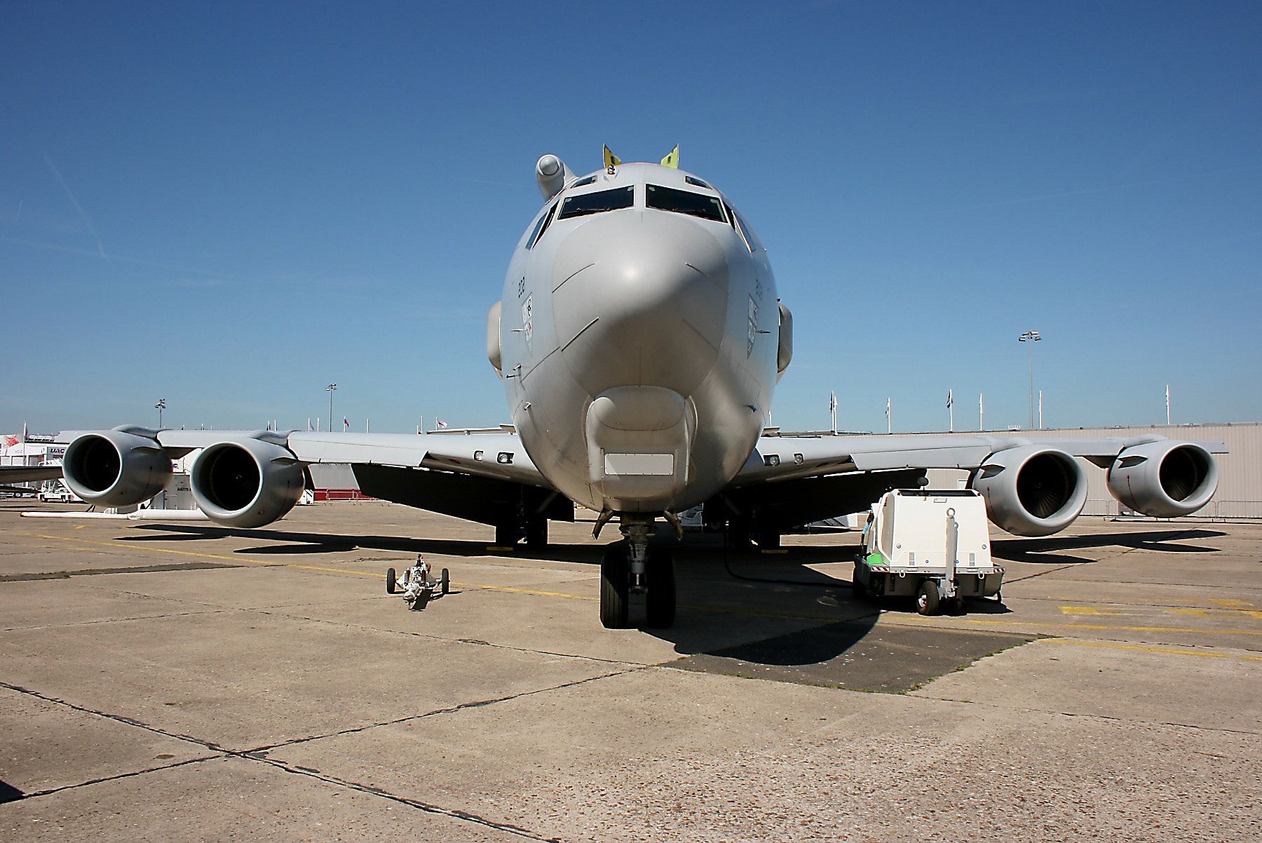 — — - The French Air Force E-3F AWACS Boing presented statically at Paris Le Bourget Air Show in June 2011.