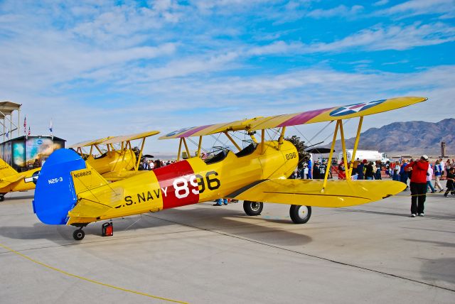 Boeing PT-17 Kaydet (N68820) - N68820, 1944 Boeing A75N1(PT17), C/N: 75-5350  Boeing-Stearman Model 75 N2S-3 R-670-4 engine. 1,875 delivered to the US Navy.  Aviation Nation 2011 Nellis Afb Airport (Las Vegas, NV) KLSV / LSV  November 13, 2011 TDelCoro