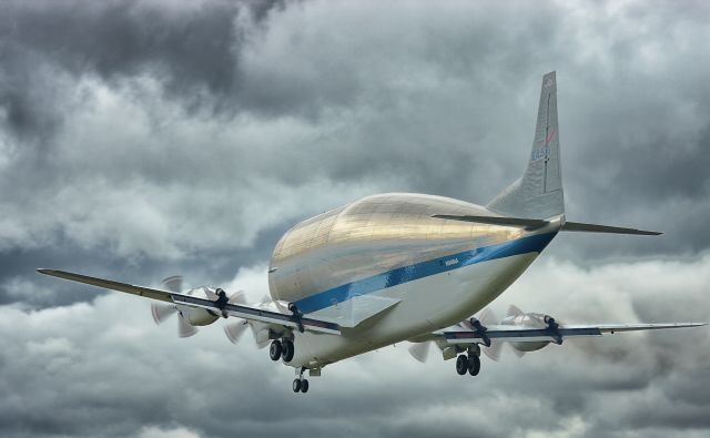 Aero Spacelines Super Guppy (N941NA) - 120630 Super Guppy NASA 941NA Landing at Boeing Field (Delivering Space Shuttle Training Module to Museum of Flight)