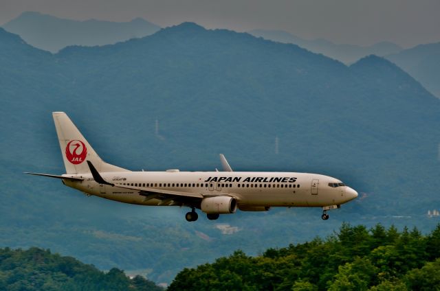 Boeing 737-800 (JA309J) - JAL B738 on short final to 28L of RJOA.