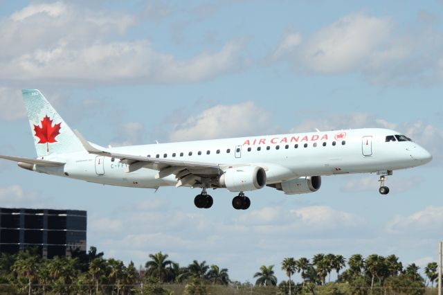 Embraer ERJ-190 (C-FFYJ) - Air Canada flight 930 from Montreal on final for RWY 9. Taken from just east of El Dorado Furniture.