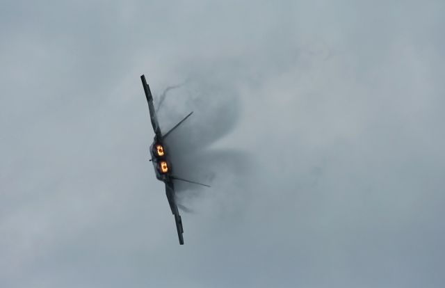 Lockheed F-22 Raptor — - Raptor Demo at the Rhode Island ANG Airshow