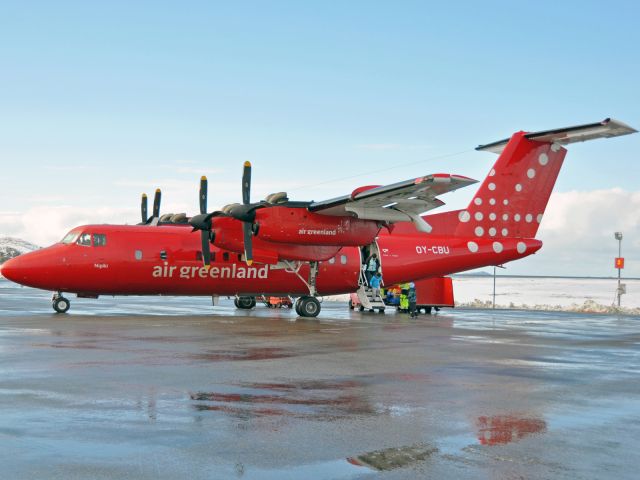 De Havilland Canada Dash 7 (OY-CBU) - Just arrived from BGSF