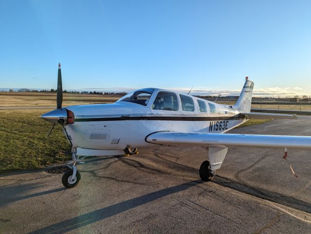 Beechcraft Bonanza (36) (N1563E) - Parked in front of Sky Haven clubhouse.