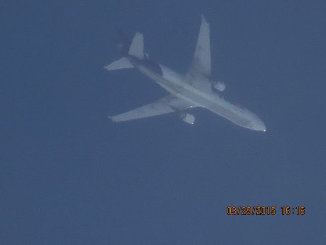 Boeing MD-11 (N642FE) - FedEx flight 985 from MEM to PDX over Southeastern Kansas at 36,000 feet.