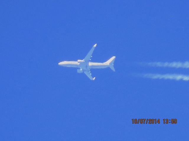 Boeing 737-800 (N849NN) - American Airlines flight 1153 from PIT to LAX over Southeastern Kansas at 38,000 feet.