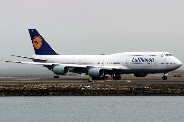 BOEING 747-8 (D-ABYR) - EWR diversion to BOS on 04/11/24.