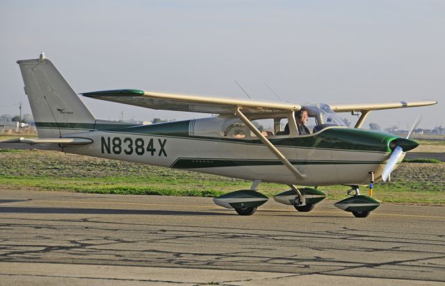 Cessna Skyhawk (N8384X) - 1961 CESSNA 172C taxiing out for departure at Merced Regional Airport (KMCE)