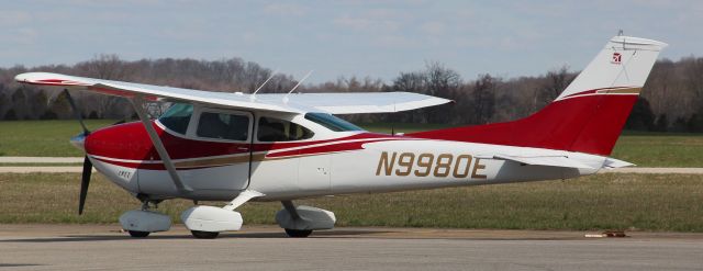 Cessna Skylane (N9980E) - Stopping by for 100LL, during March of 2016....