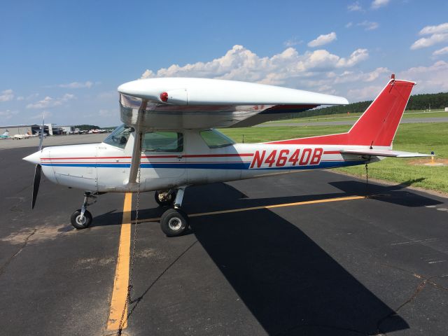 Cessna 152 (N4640B) - Flight lesson day at Wings of Carolina Flying Club! Solo time! In this Cessna 152, N4640B. Taken July 15, 2020.