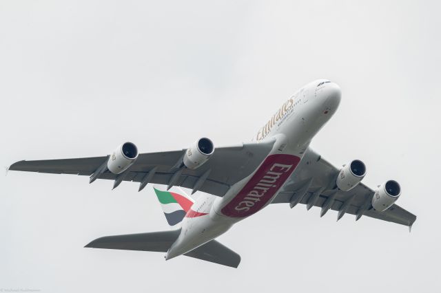 Airbus A380-800 (A6-EUN) - Picture is taken shortlig after takeoff, from Copenhagen airport, August 2018