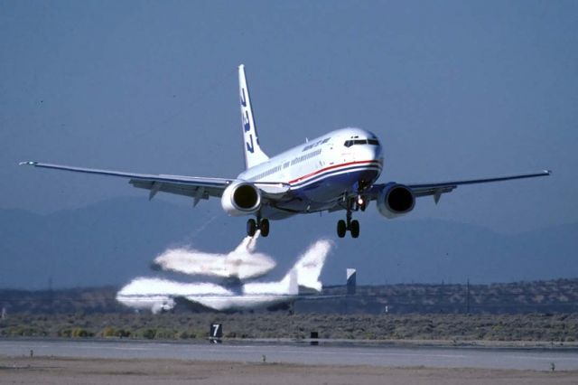 Boeing 737-900 (N737X) - 737-900 Prototype N737X at Edwards Air Force Base on November 2, 2000.