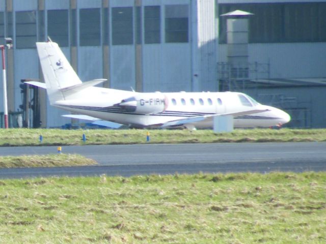 Cessna Citation II (G-FIRM) - G-FIRM CESSNA CIT 550 BRAVO   MSN 550-0940 HEX CODE 4008C8  SEEN HERE ON 19-02-2011