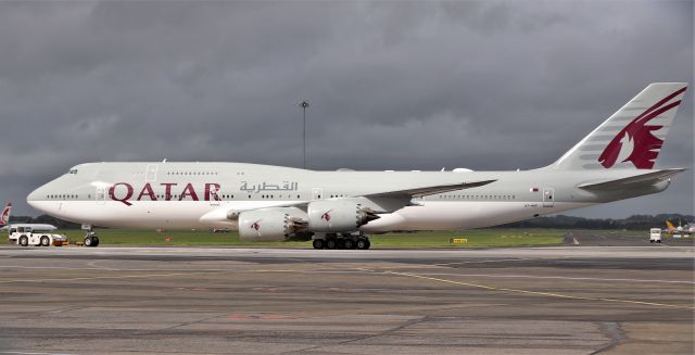 BOEING 747-8 (A7-HHF) - qatar amiri flight b747-8z5 bbj a7-hhf dep shannon for basel after paint by iac 25/8/20.