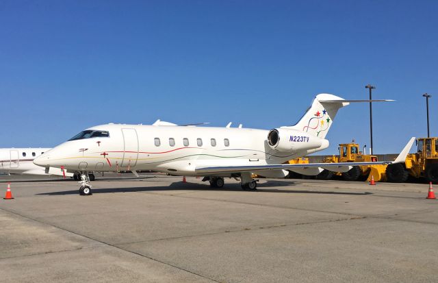 Bombardier Challenger 300 (N223TV) - Nice colors