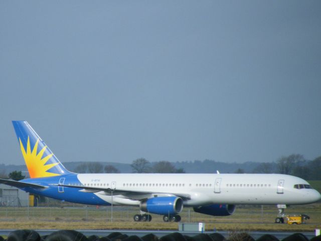 Boeing 757-200 (G-BYAI) - G-BYAI BOEING 757-204   CN 26967/522 SEEN HERE PAINTED FOR SALE TO ALLEGIANT AIR AT SHANNON 08/02/2011