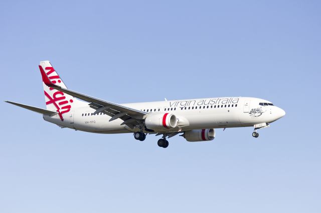 Boeing 737-700 (VH-YFQ) - Virgin Australia (VH-YFQ) Boeing 737-8FE(WL) on approach to runway 25 at Sydney Airport.