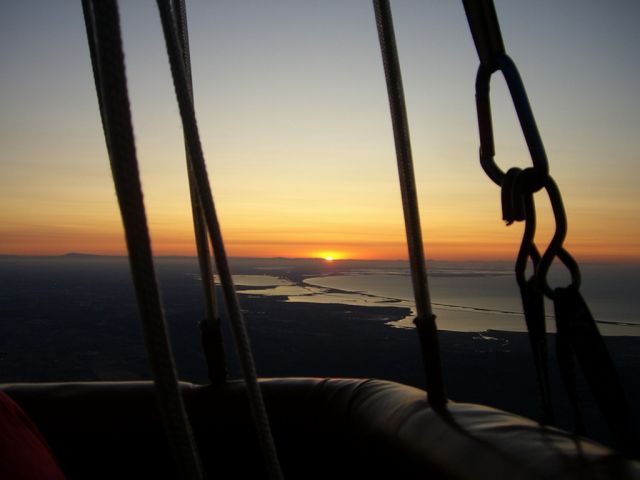 — — - Sunrise from Balloon Gordon Bennett race