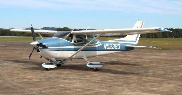 Cessna Skylane (N52383) - A 1973 model Cessna 182P Skylane on the ramp at Northeast Alabama Regional Airport, Gadsden, AL - October 18, 2019.