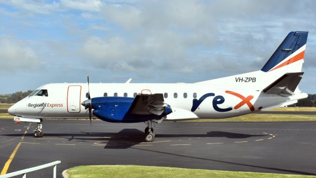 Saab 340 (VH-ZPB) - Regional Express SAAB 340B VH-ZPB (msn 403) making it's first ever visit to Wynyard Airport Tasmania Australia on 12 March 2020.