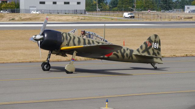 Mitsubishi A6M Zero (N3852) - Flying Heritage Collections Mitsubishi A6M3 ZERO (Ser #3852) taxis to Rwy 34L for a flight on 8.25.17.