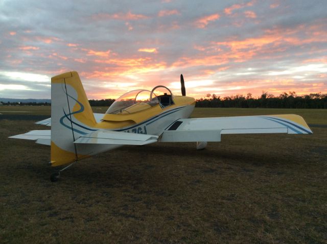 Vans RV-8 (VH-ZGJ) - Sunset over Caboolture Airfield