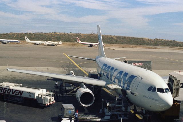 Airbus A310 — - Pan American A310 at Caracas International Airport, 1987. Image courtesy of my father.