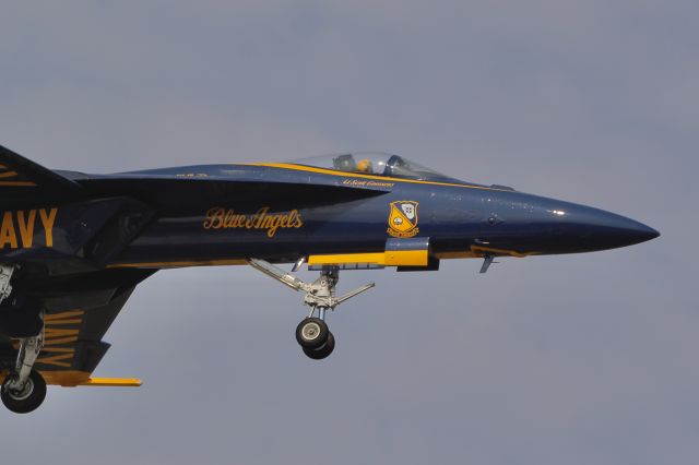 McDonnell Douglas FA-18 Hornet (16-5665) - Blue Angel 4 coming in for a landing after SeaFair 2023.