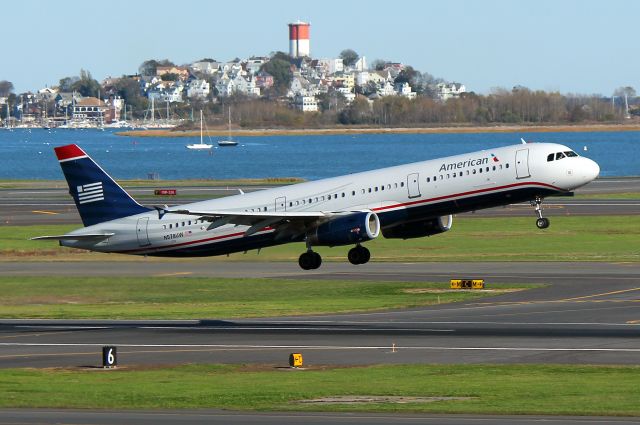 Airbus A321 (N578UW) - Americans U.S. Airways Heritage jet departing to Philadelphia