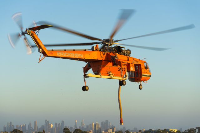 N178AC — - The mighty Skycrane fights fires in Melton and shows off her might by blasting dust everywhere as it lands back in Essendon Fields before night-time!!!! br /(I hope this doesn't get rejected for the dust I personally think it adds a lot) 