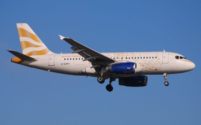 Airbus A320 (G-EUPH) - Taken from the threshold of 29L