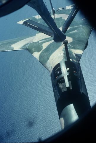 Grumman EF-111 Raven (LEHI21) - F-111 chase plane during flight testing of the B-1A off the California coast August 1976