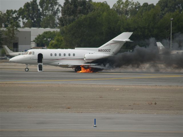 Hawker 800 — - Fire!!