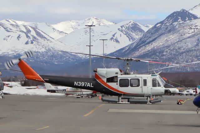 Bell 412 (N397AL) - Merrill Field helicopter aprons