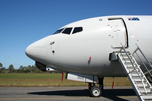 Boeing 737-700 (A30005) - Royal Australian Air Force's E-7A Wedgetail at a FlightLine display at the Aviation Heritage Centre - RAAF Amberley on 21-06-2013.