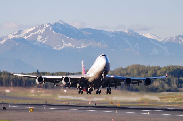 Boeing 747-400 (HL7616) - Most beautiful aviation scenery the world has to offer!  Anchorage, Alaska!  5/23/21.