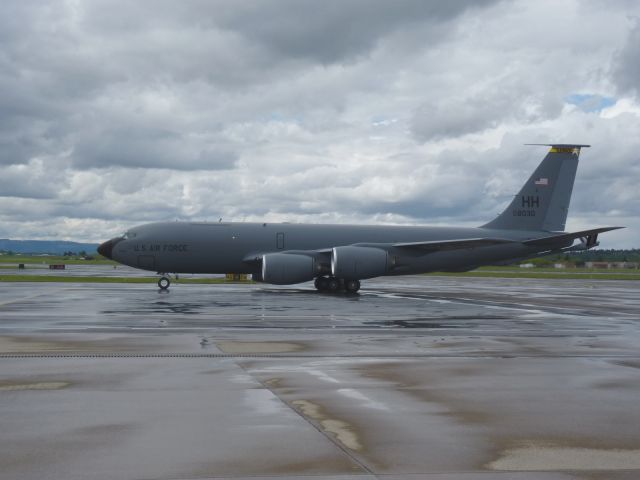 N8030 — - KC135s used to be stationed at the Guard Base. Now, they drop in now and then.