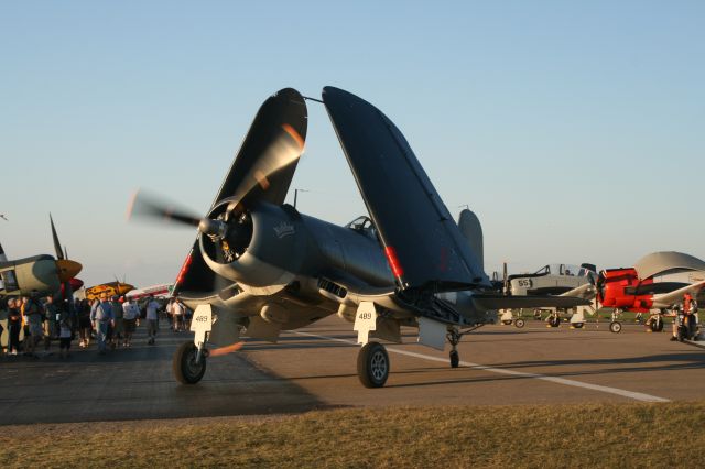 VOUGHT-SIKORSKY V-166 Corsair (N209TW) - Freshly restored FG-1D on arrival at Oshkosh 2010. Congratulations to the restoration team and new owner on the Grand Champion Warbird for 2010. Well deserved award.