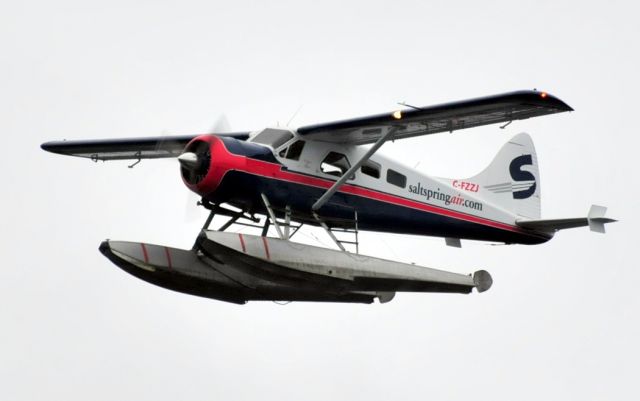 C-FZZJ — - Saltspringair.com - Taken in Active Pass directly above BC Ferry