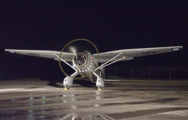 WESTLAND Lysander — - Silver lysander at CWHM night run up