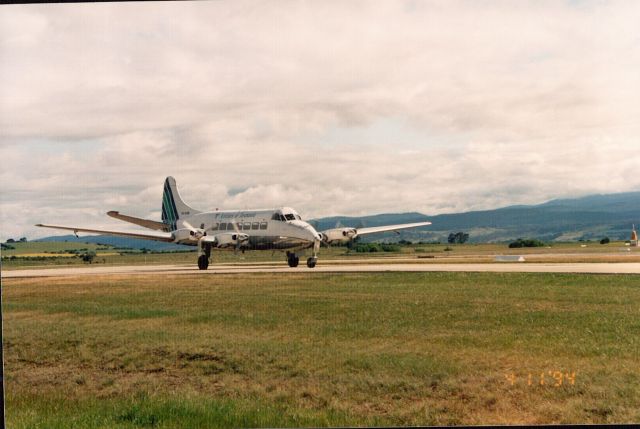 VH-KAM — - Last RPT flight for the DH114 Heron on the 04/11/1994.br /Aircraft returning to Launceston on completion of flight IP251 from Flinders Island(YFLI).