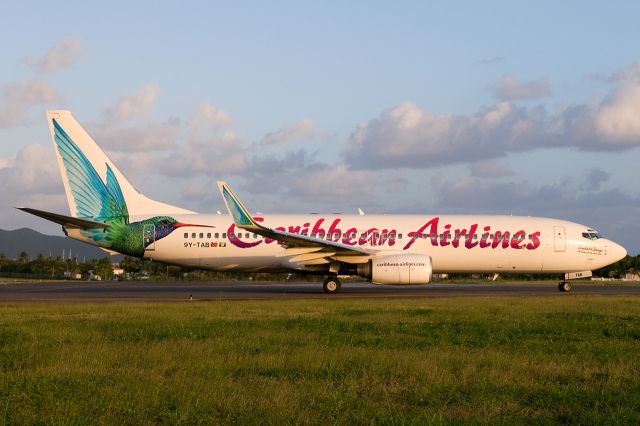 Boeing 737-800 (9Y-TAB) - Caribbean Boeing 737-8Q8 9Y-TAB taxiing to position at Saint Maarten