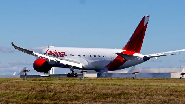 Boeing 787-8 (N796AV) - BOE677 landing on Rwy 34L to complete a C1 flight on 9.24.18. (ln 756 / cn 65315).
