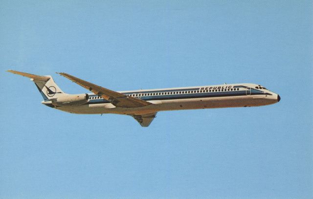 McDonnell Douglas MD-80 (N301RC) - scanned from postcardbr /Republic