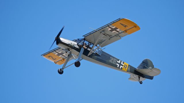 FIESELER Storch (N436FS) - FHCs Fieseler F1-156-C2 Storch (Ser#4362) flying at SkyFair 7.22.17.