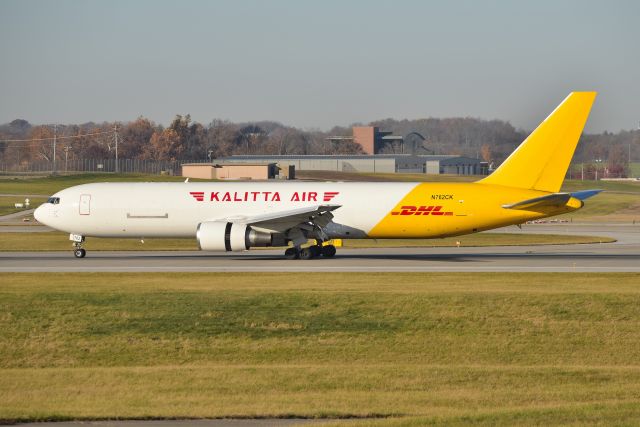 BOEING 767-300 (N763CK) - Rolling out on 18-L on 11-08-20