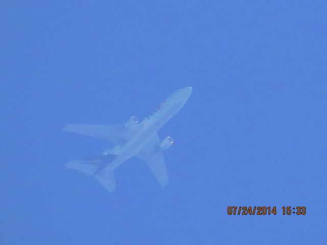 McDonnell Douglas DC-10 (N40061) - FedEx flight 907 from Memphis to Spokane over Baxter Springs KS (78KS) at 34k feet.