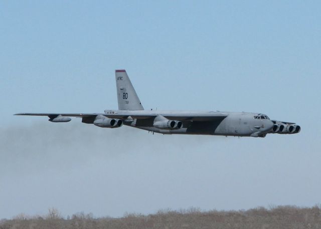 Boeing B-52 Stratofortress (61-0021) - Touch and go off Rwy 15 at Barksdale Air Force Base.